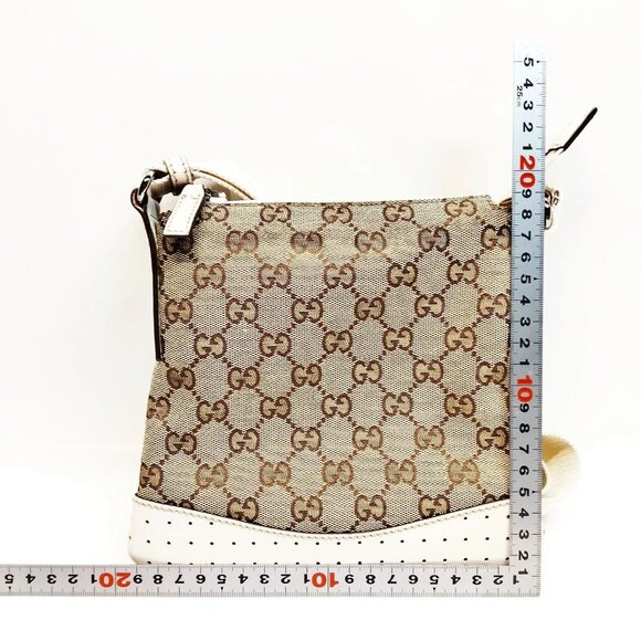 Authentic Gucci Brown Canvas Shoulder Bag mon388-111025 - Picture 2 of 16